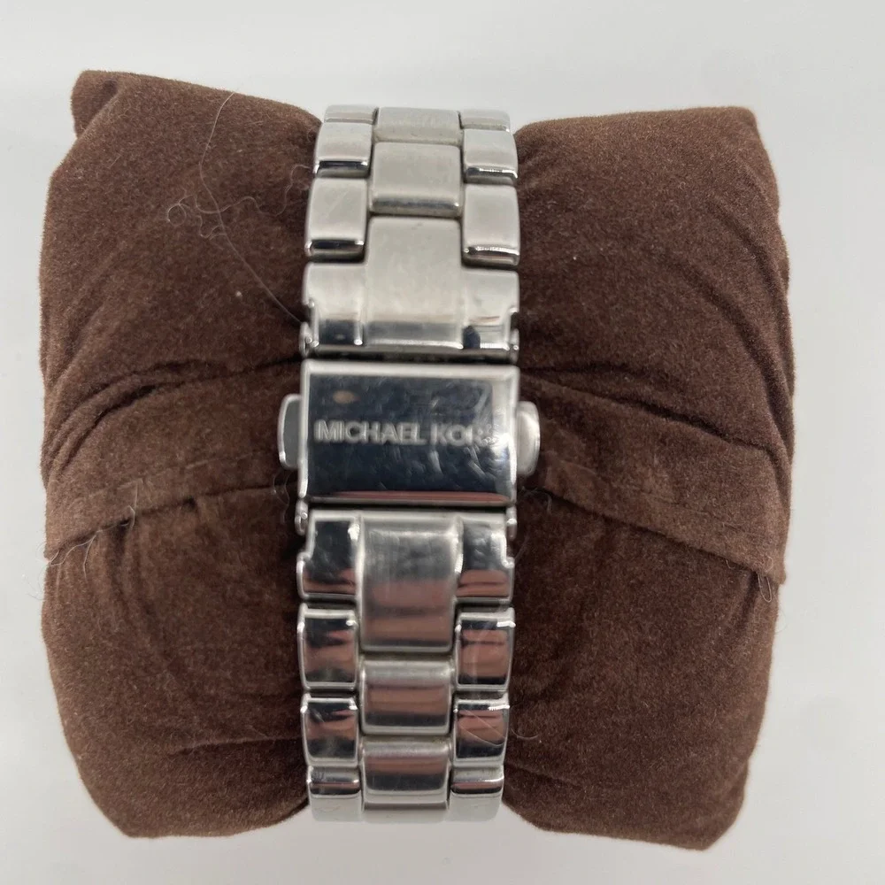 Michael Kors Watch Women OS Silver MK-5498 Chronograph Stainless Steel Bracelet